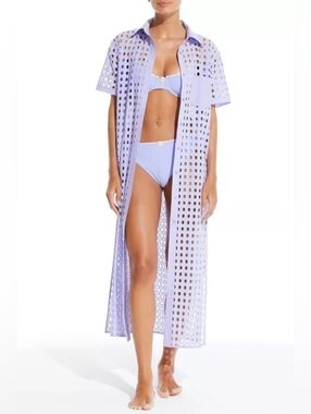 Solid & Striped The Oxford Tunic Eyelet Maxi